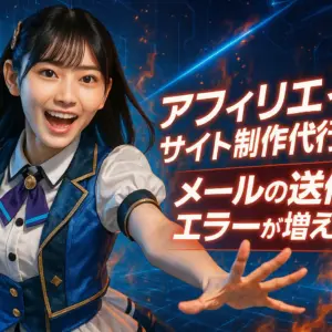 アフィリエイトサイト制作代行へのメールの送信エラーが増えております