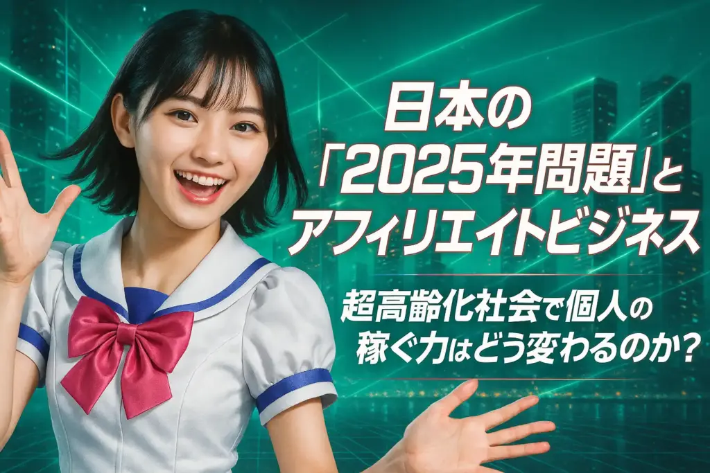 日本の「2025年問題」とアフィリエイトビジネス｜超高齢化社会で“個人の稼ぐ力”はどう変わるのか？
