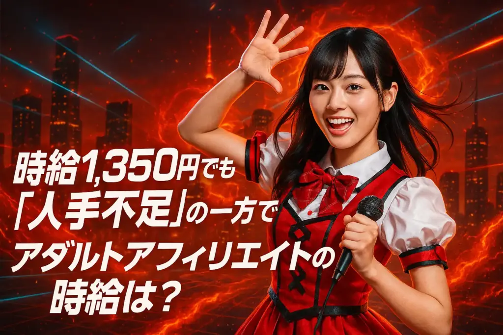 時給1,350円でも「人手不足」の一方で、アダルトアフィリエイトの時給は?