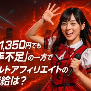 時給1,350円でも「人手不足」の一方で、アダルトアフィリエイトの時給は？