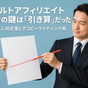 アダルトアフィリエイト成功の鍵は「引き算」だった｜シンプルに削ぎ落とすコピーライティング術