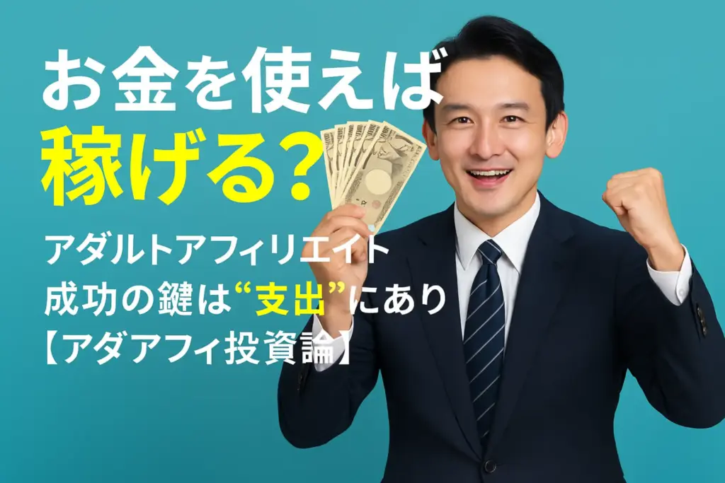 お金を使えば稼げる?アダルトアフィリエイト成功の鍵は“支出”にあり【アダアフィ投資論】