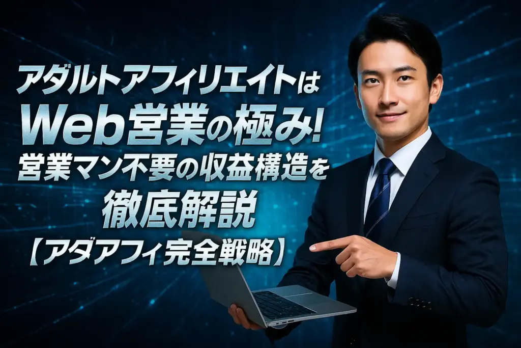 アダルトアフィリエイトはWeb営業の極み!営業マン不要の収益構造を徹底解説【アダアフィ完全戦略】
