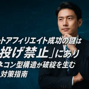 アダルトアフィリエイト成功の鍵は“丸投げ禁止”にあり｜ITゼネコン型構造が破綻を生む理由と対策指南