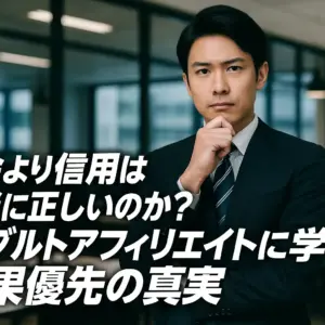 お金より信用は本当に正しいのか？アダルトアフィリエイトに学ぶ成果優先の真実