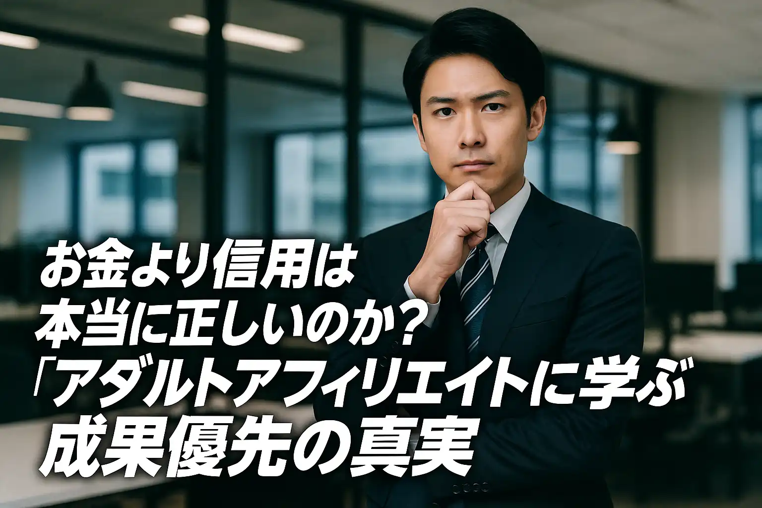 お金より信用は本当に正しいのか？アダルトアフィリエイトに学ぶ成果優先の真実
