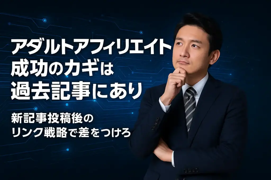 アダルトアフィリエイト成功のカギは過去記事にあり｜新記事投稿後のリンク戦略で差をつけろ