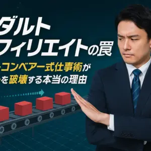 アダルトアフィリエイトの罠：ベルトコンベアー式仕事術がサイトを破壊する本当の理由