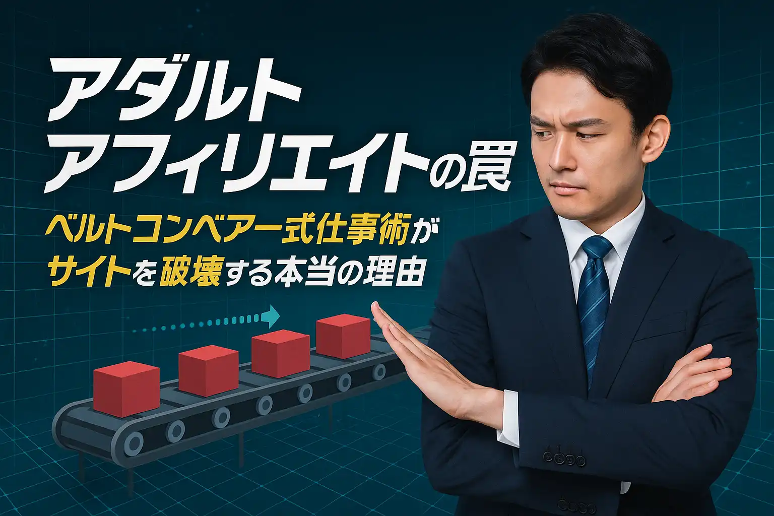 アダルトアフィリエイトの罠:ベルトコンベアー式仕事術がサイトを破壊する本当の理由