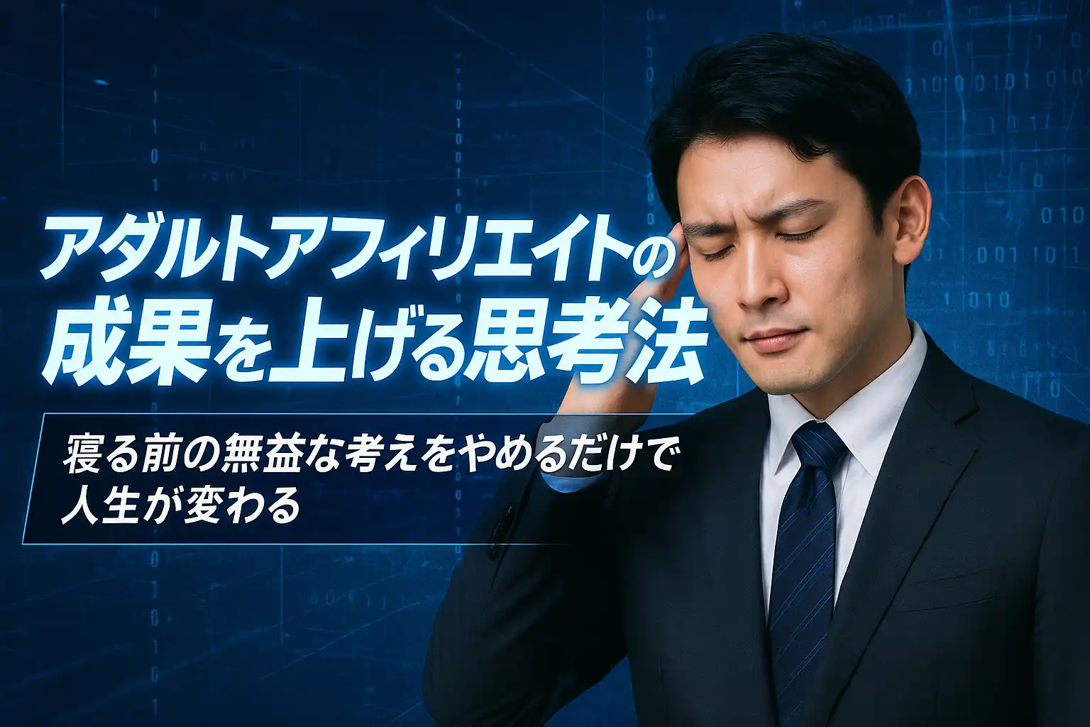 アダルトアフィリエイトの成果を上げる思考法：寝る前の無益な考えをやめるだけで人生が変わる