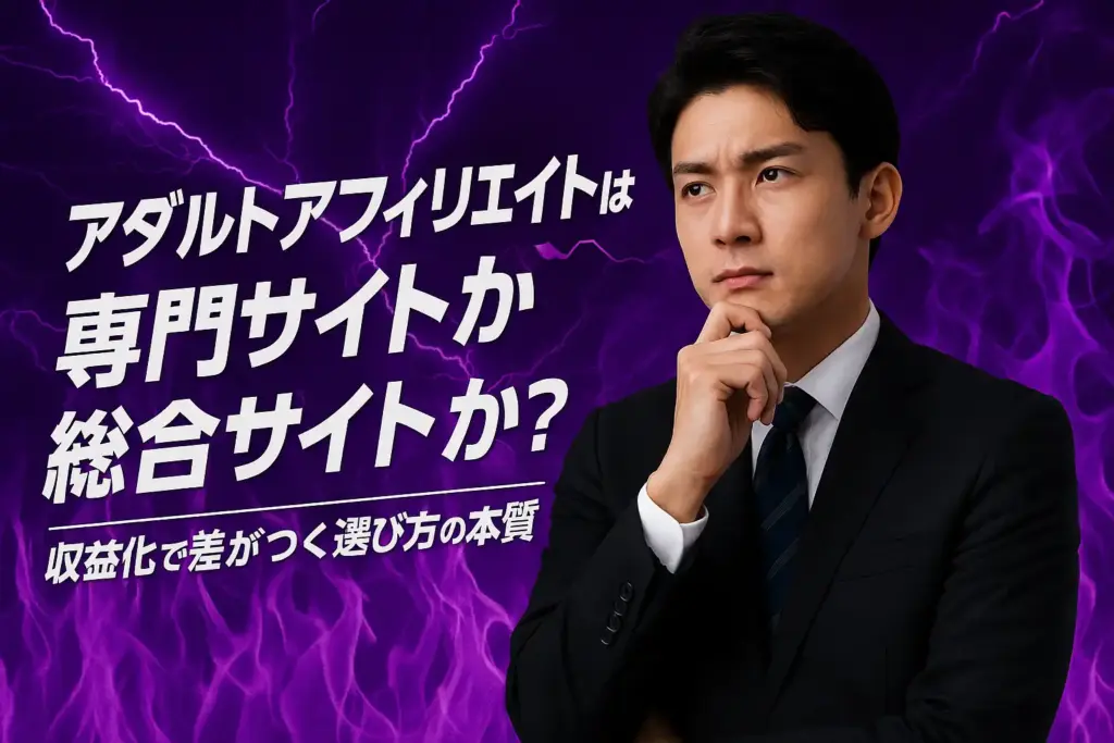 アダルトアフィリエイトは専門サイトか総合サイトか?収益化で差がつく選び方の本質