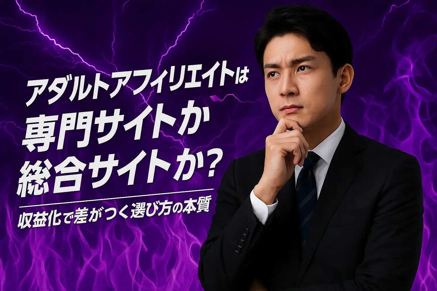 アダルトアフィリエイトは専門サイトか総合サイトか？収益化で差がつく選び方の本質