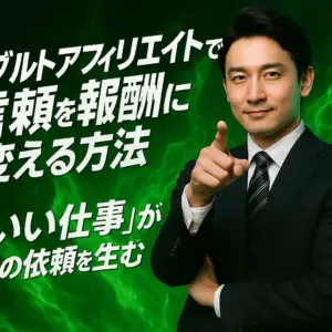 アダルトアフィリエイトで信頼を報酬に変える方法｜「いい仕事」が次の依頼を生む理由