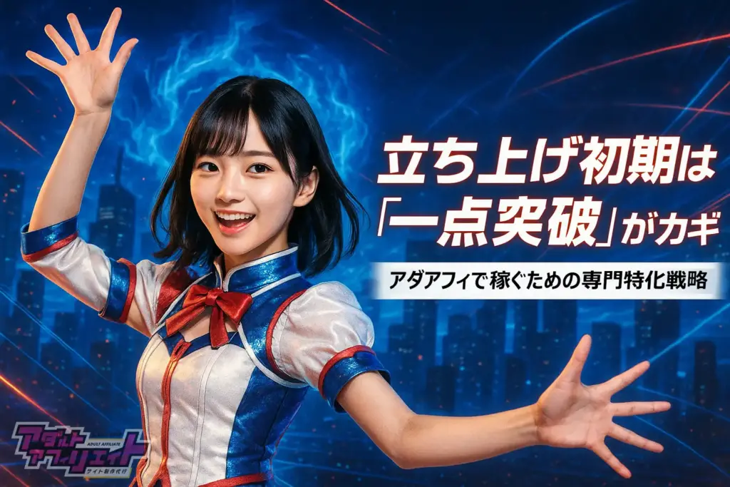 アダルトアフィリエイトの始め方:立ち上げ初期は「一点突破」が鍵|アダアフィで稼ぐための専門特化戦略