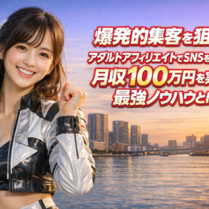 爆発的集客を狙え！アダルトアフィリエイトでSNSを活用して月収100万円を実現する最強ノウハウとは？