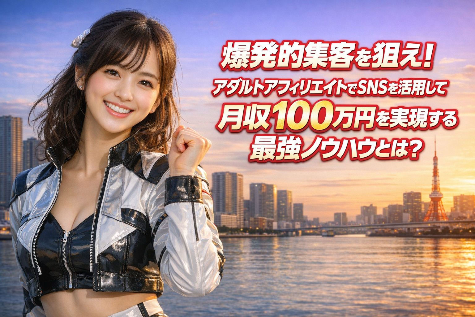 爆発的集客を狙え！アダルトアフィリエイトでSNSを活用して月収100万円を実現する最強ノウハウとは？