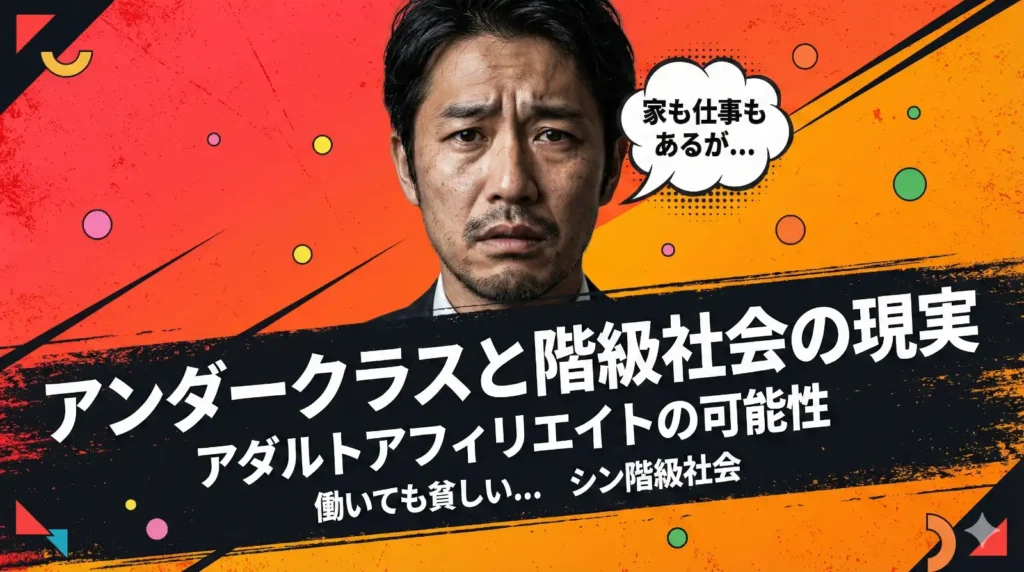 働いても貧しいアンダークラスと階級社会の現実が示すアダルトアフィリエイトの可能性
