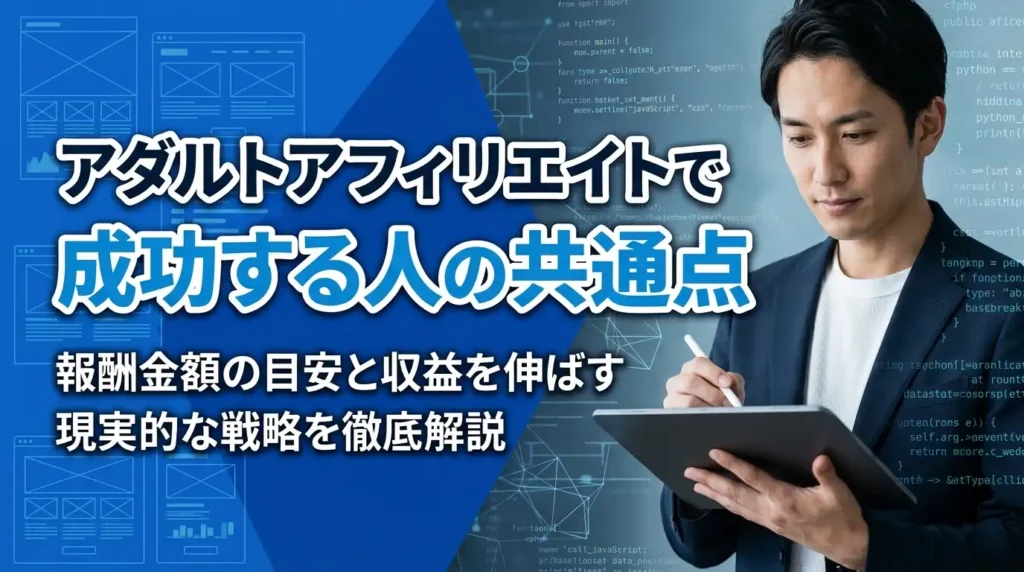 アダルトアフィリエイトで成功する人の共通点とは？報酬金額の目安と収益を伸ばす現実的な戦略を徹底解説
