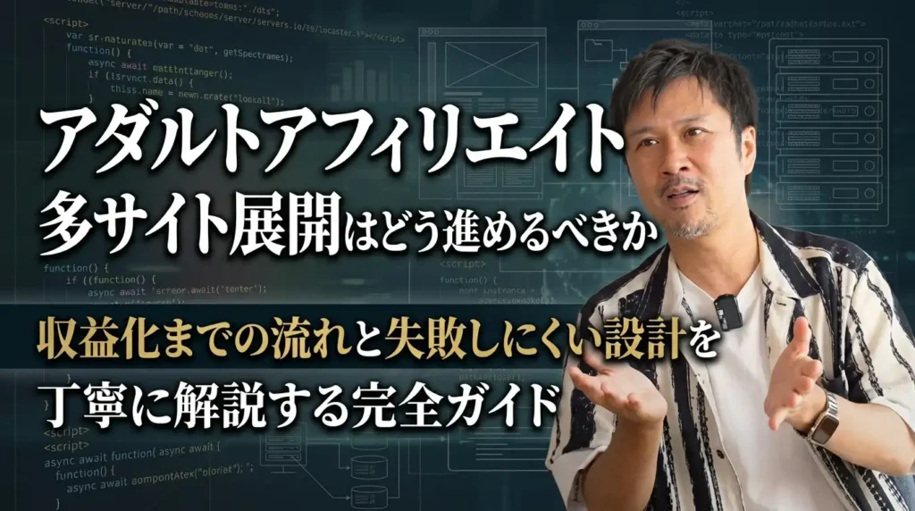 アダルトアフィリエイトの多サイト展開はどう進めるべきか｜収益化までの流れと失敗しにくい設計を丁寧に解説する完全ガイド