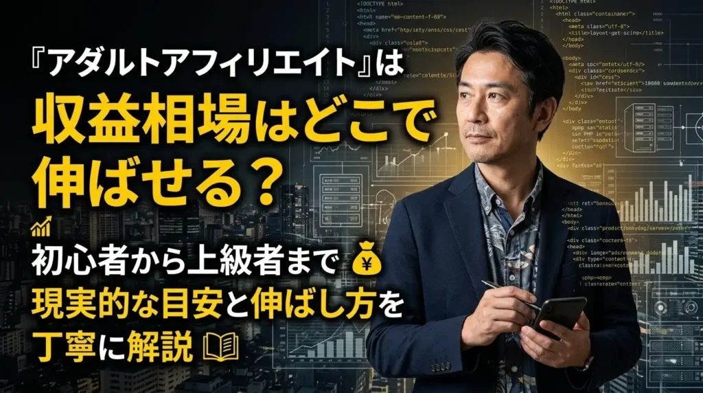 アダルトアフィリエイトの収益相場はどこまで伸ばせる？初心者から上級者まで現実的な目安と伸ばし方を丁寧に解説