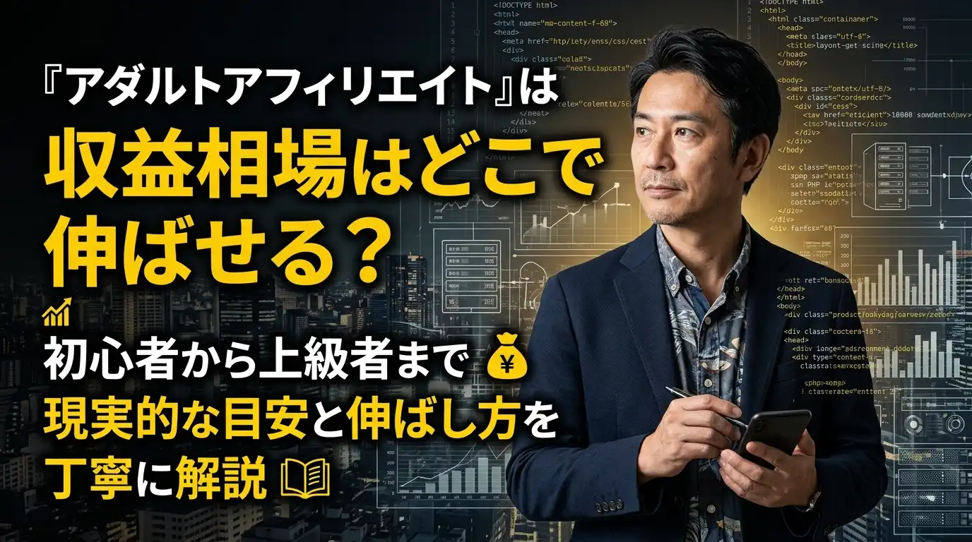 アダルトアフィリエイトの収益相場はどこまで伸ばせる？初心者から上級者まで現実的な目安と伸ばし方を丁寧に解説