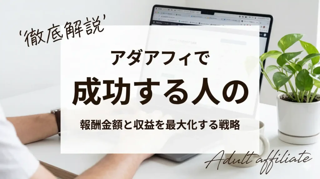 アダルトアフィリエイトで成功する人の報酬金額と収益を最大化する戦略を徹底解説