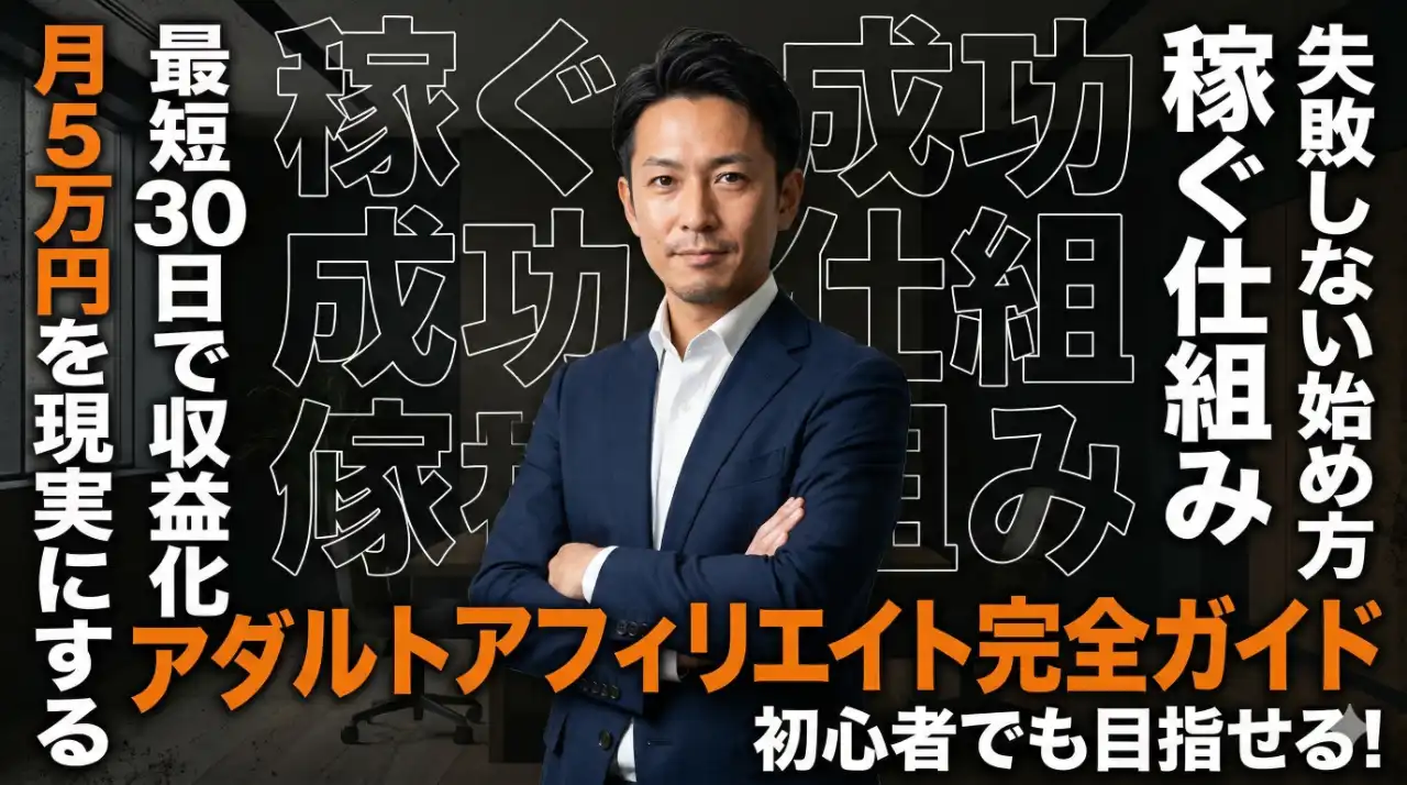 初心者でも最短30日で収益化を目指せるアダルトアフィリエイト完全ガイド｜月5万円を現実にする失敗しない始め方と稼ぐ仕組み
