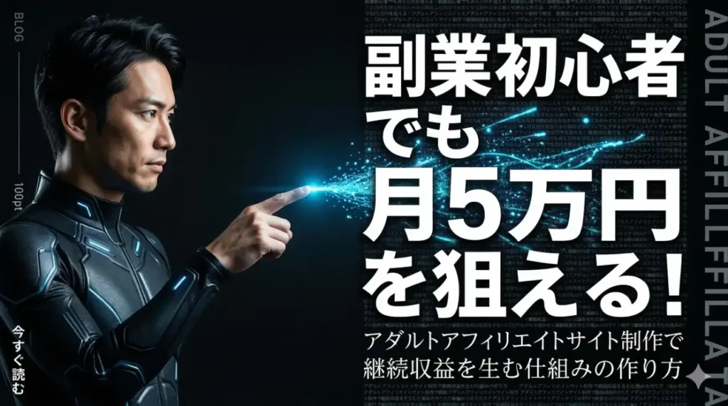 副業初心者でも月5万円を狙える｜アダルトアフィリエイトサイト制作で継続収益を生む仕組みの作り方