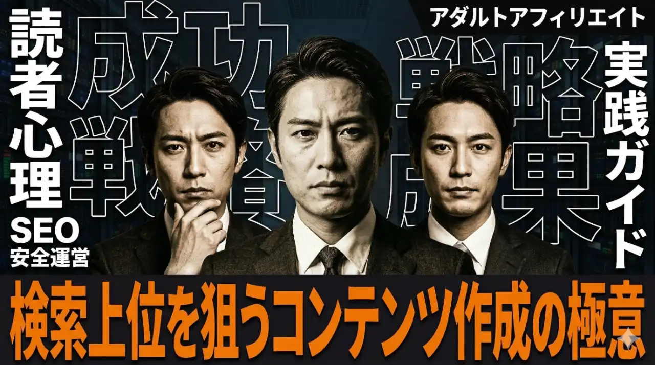 アダルトアフィリエイトで検索上位を狙うコンテンツ作成の極意