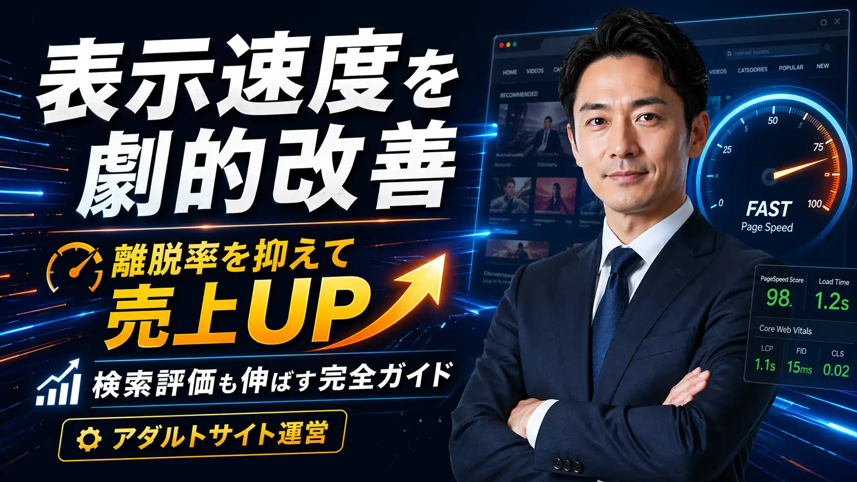 アダルトサイトの表示速度を劇的に改善する完全ガイド｜離脱率を抑えて売上と検索評価を同時に伸ばす実践術